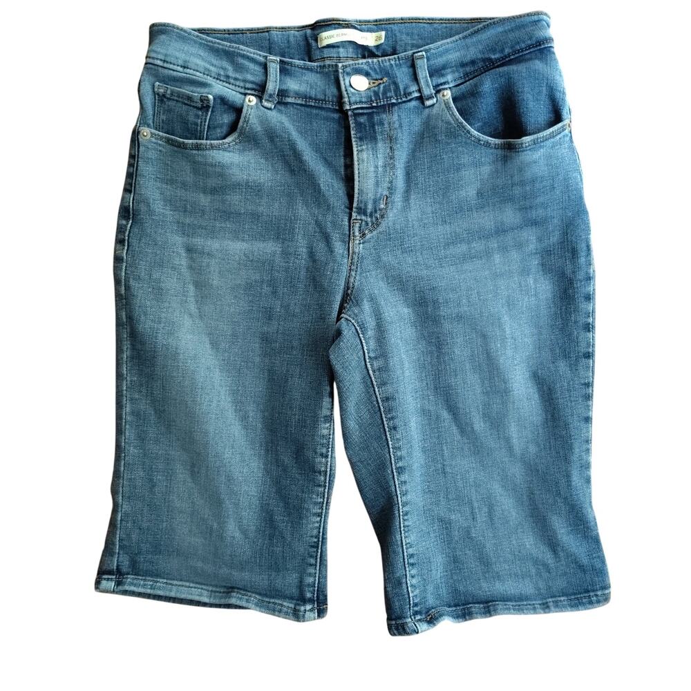 Levi’s Classic Bermuda Shorts Women’s Size 26 Medium Blue Stretch